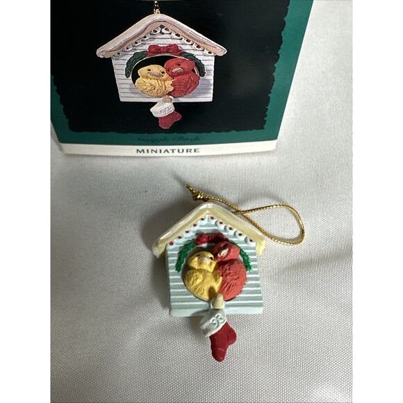 VTG Hallmark Miniature Christmas Ornament Snuggle Birds 1993 - Picture 4 of 4